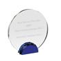 Engraved  Blue and Clear Optical Crystal Award thumbnail